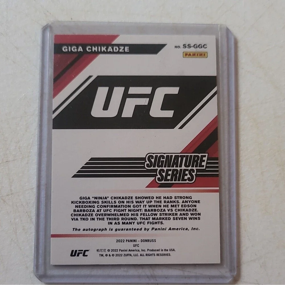 2022 Donruss UFC - Signature Series Giga Chikadze #SS-GGC Gold /10 (AU)
